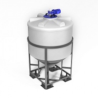 Емкость ЭкоПром ФМ 1000 литров в обрешетке с лопастной мешалкой 171.1002.001.1