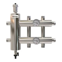 Распределительный коллектор отопления Прокситерм GSK 40-3 с гидрострелкой 120 кВт, 3 контура GSK 40-3