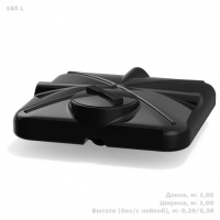 Бак для душа Полимер-Групп Роса 160 л с лейкой