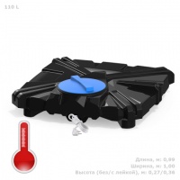 Бак для душа Полимер-Групп Роса 110 л с подогревом