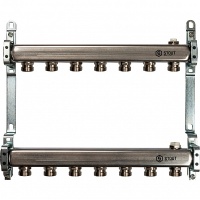 Коллектор Stout из нержавеющей стали для радиаторной разводки