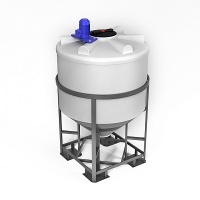 Емкость ЭкоПром ФМ 1000 литров в обрешетке с турбинной мешалкой 171.1002.001.2