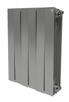 Биметаллический секционный радиатор Royal Thermo PianoForte Satin Silver 500 - 10 секций RTPNSS50010
