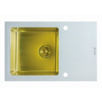 Мойка для кухни Seaman Eco Glass SMG-780W Gold (нерж. сталь PVD) SMG-780W-Gold.B