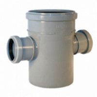 КП0092 Крестовина одноплоскостная Политэк 110-50-50-90° внутренняя канализация серая