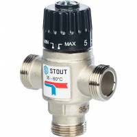 Клапан смесительный Stout Stout термостатический для систем отопления и ГВС SVM-0020-166020