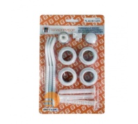 Теплоприбор Универсальный комплект d-42  для подсоединения радиатора отопления, три кронштейна