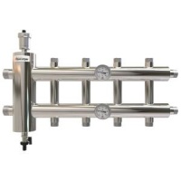 Распределительный коллектор отопления Прокситерм GSK 40-5 с гидрострелкой 120 кВт, 5 контуров GSK 40-5