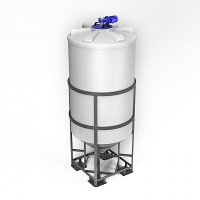 Емкость ЭкоПром ФМ 2000 литров в обрешетке с лопастной мешалкой 171.2002.001.1