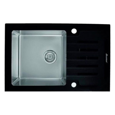 Кухонная мойка Seaman Eco Glass SMG-780B (с клапан-автоматом) SMG-780B.B