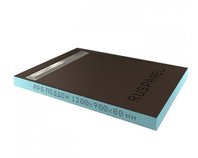 Душевой поддон прямоугольный Руспанель 1200 Х 900 Х 80 уклон в центр