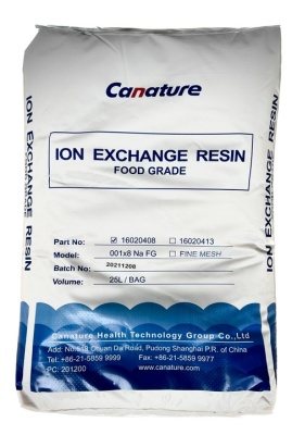 Ионообменная смола Canature 001x8 Na FG 25L 16020408 1