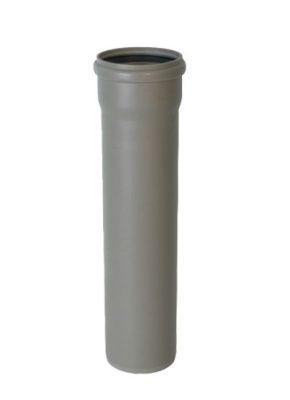 КП0350 Труба Политэк 50 мм 1,5-1000 мм внутренняя канализация с раструбом серая