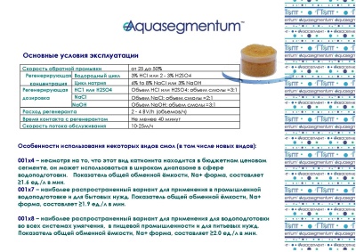 Aquasegmentum Ионообменные смолы 4