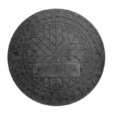 Люк полимерпесчаный для дренажного колодца 315 мм, черный