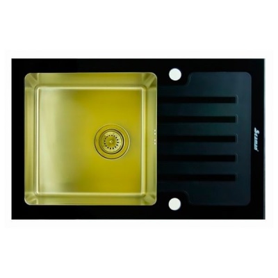 Мойка для кухни Seaman Eco Glass SMG-780B Gold (нерж. сталь PVD) SMG-780B-Gold.B