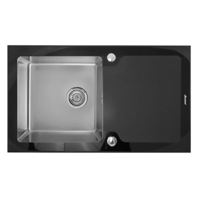 Кухонная мойка Seaman Eco Glass SMG-860B (с клапан-автоматом) SMG-860B.B